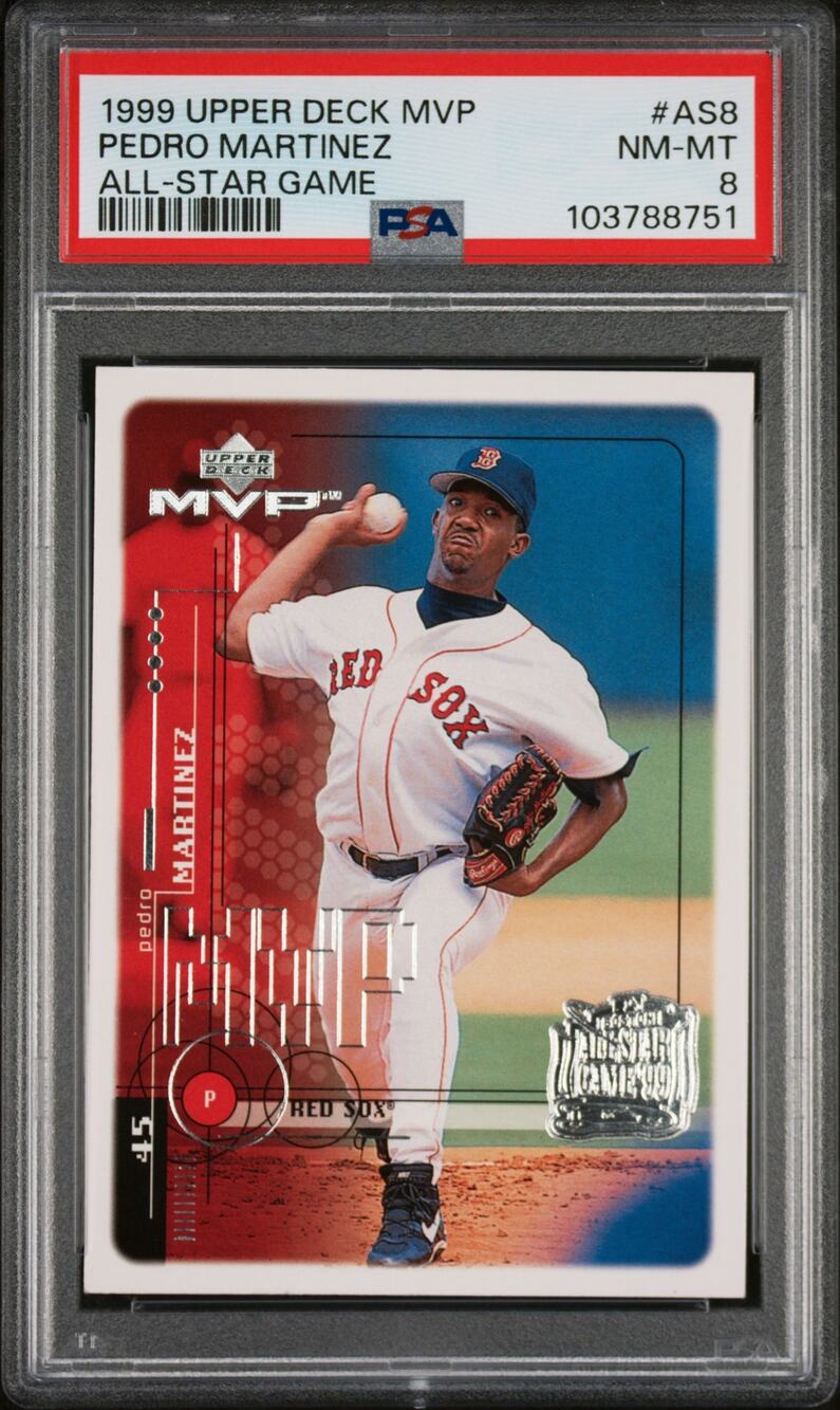 1999 Upper Deck MVP All-Star Game #AS8 Pedro Martinez PSA 8 Boston Red Sox Pop 1